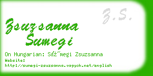 zsuzsanna sumegi business card